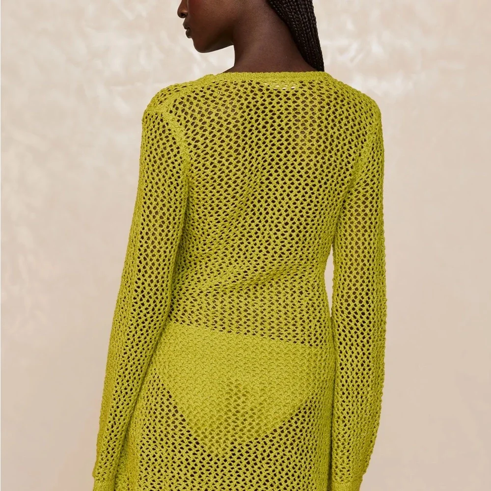Monday Swimwear MONTEGO MINI DRESS - CHARTREUSE PETIT CROCHET - Picture 6 of 8